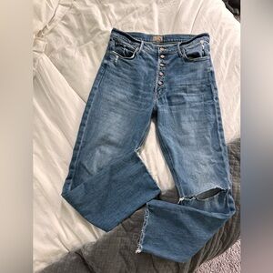 MOTHER Jeans Pixie Dazzler Ankle Fray Size 31